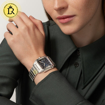 Montre Santos de Cartier bleu