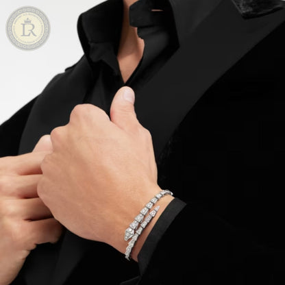 Bracelet Bvlgari Serpenti Viper Diamonds, or blanc