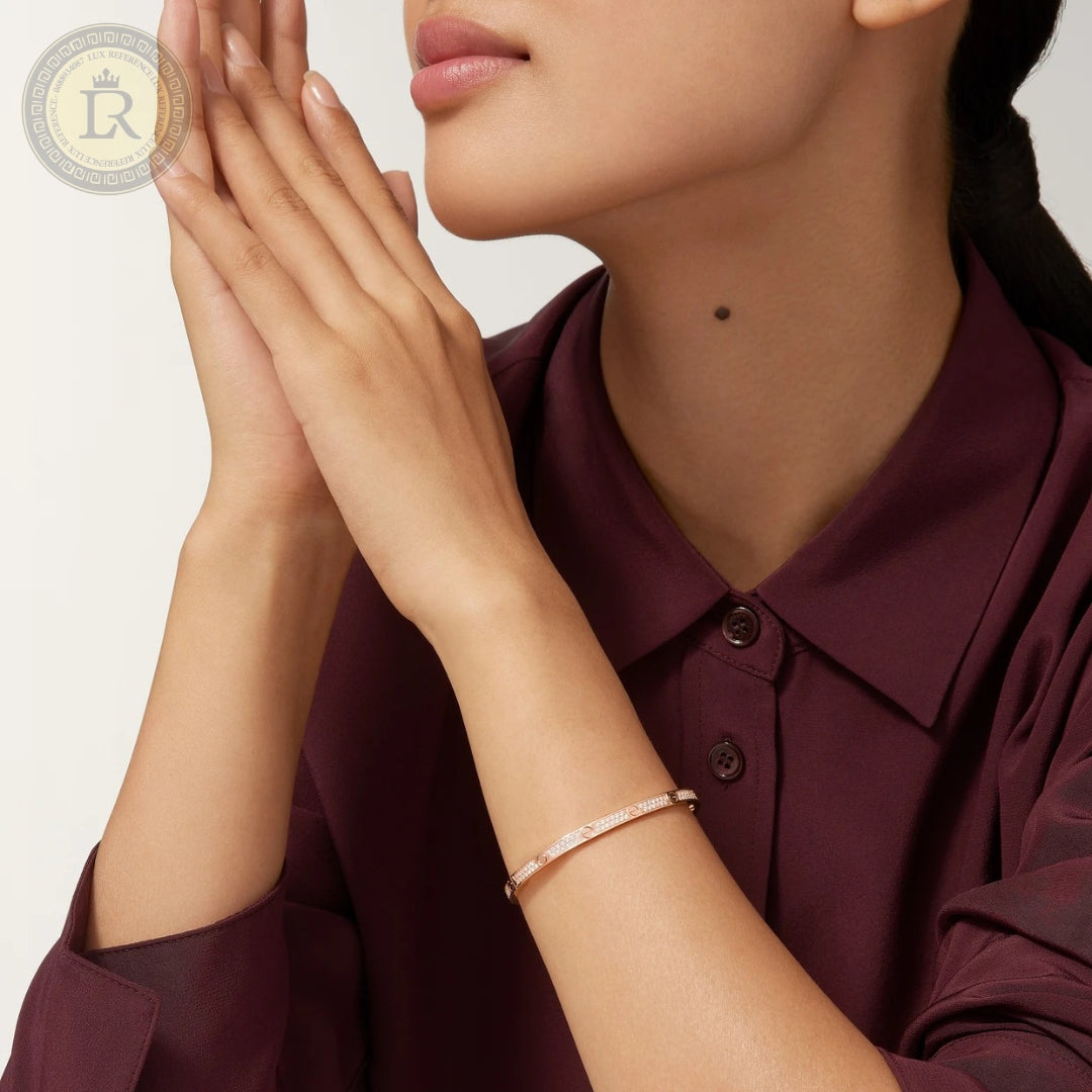 Bracelet LOVE, petit modèle, pavé, or rose