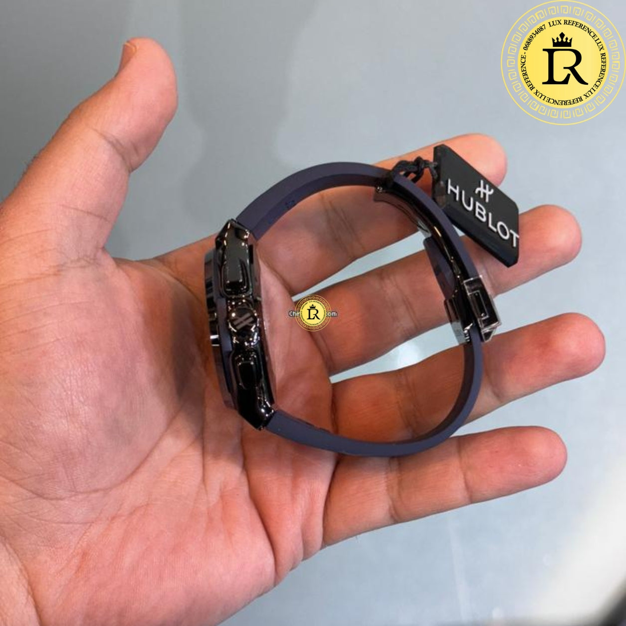 classic fusion ceramic blue chronograph