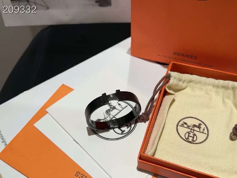 Bracelet homme acier noir HERMÉS CLIC H