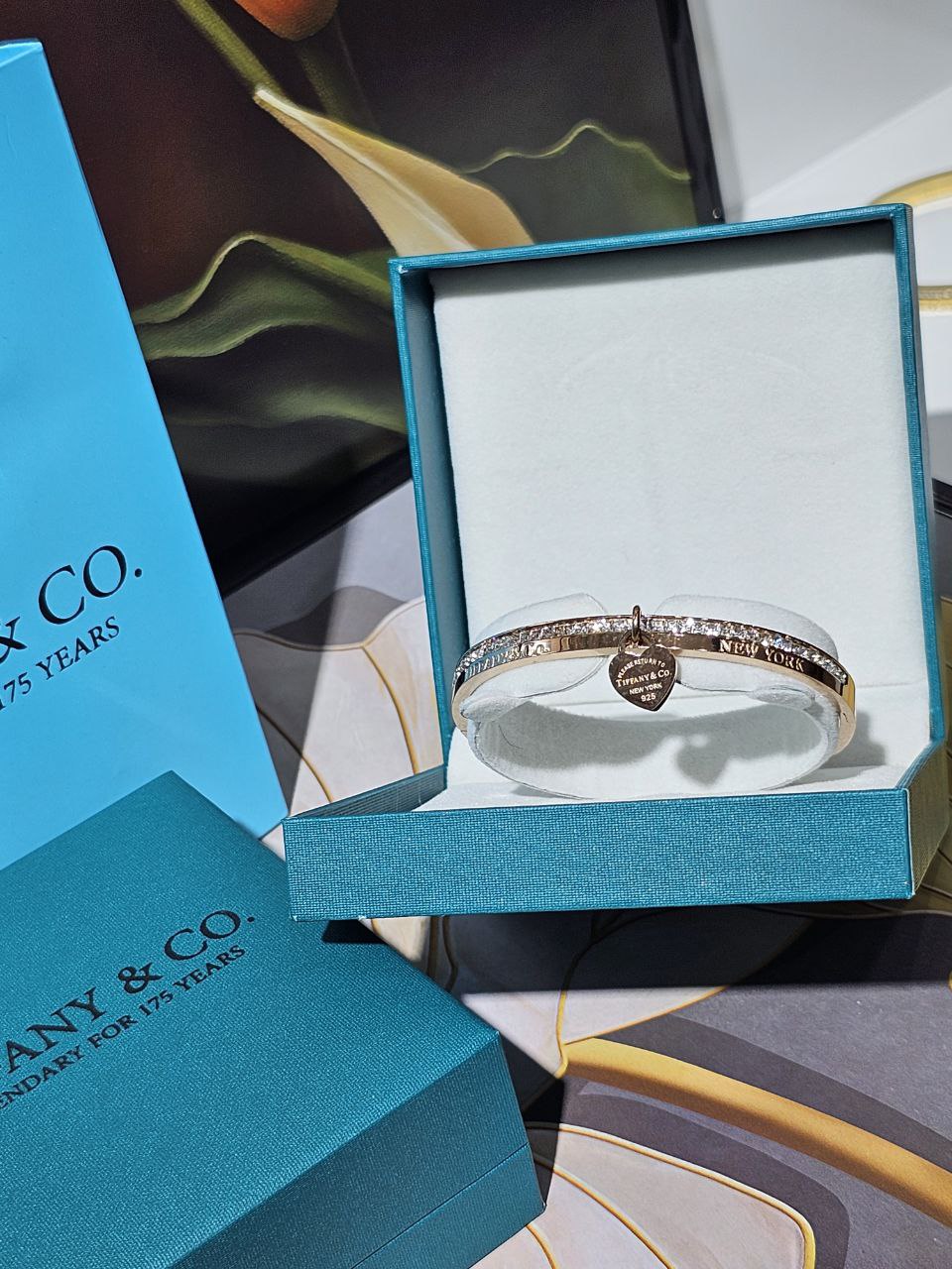 Bracelet femme acier Tiffany & Co strass