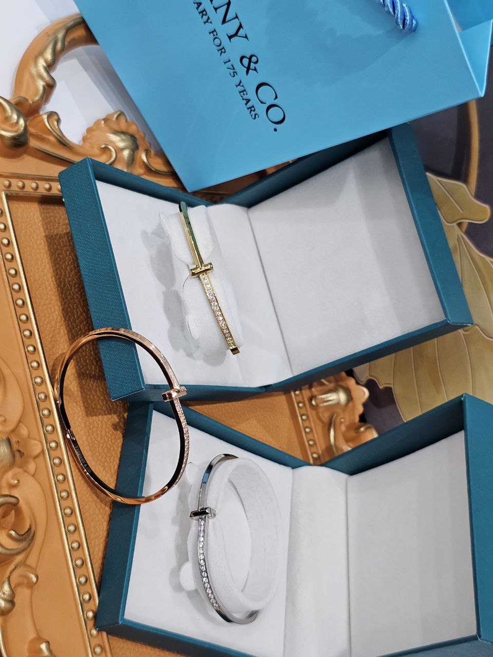 Bracelet femme acier Tiffany & Co strass