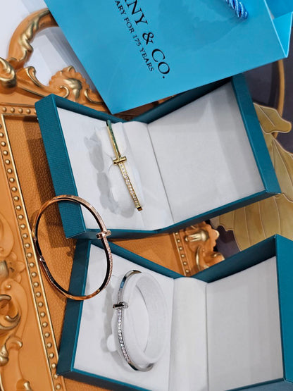 Bracelet femme acier Tiffany & Co strass