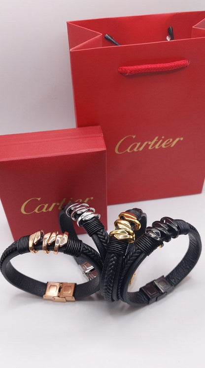 Bracelet homme cuir Cartier