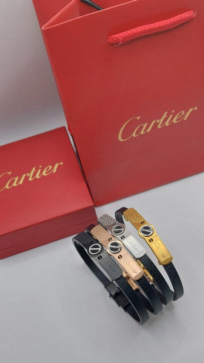 Bracelet homme cuir Cartier