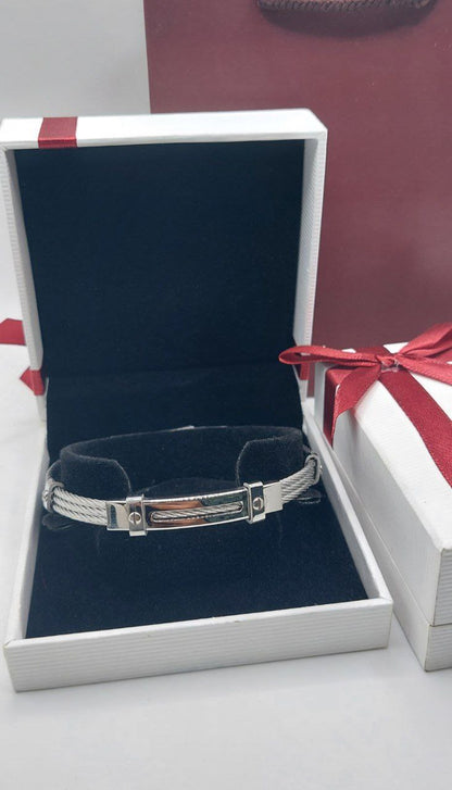 Bracelet homme câble acier