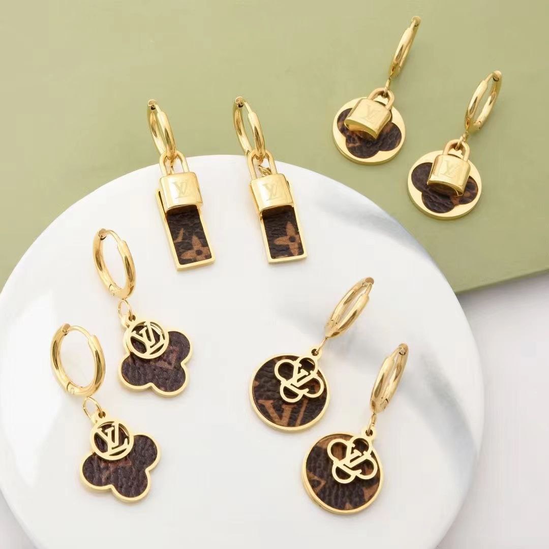 Boucles d'oreilles acier LOUIS VUITTON