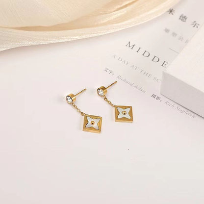 Boucles d'oreilles acier doré LOUIS VUITTON