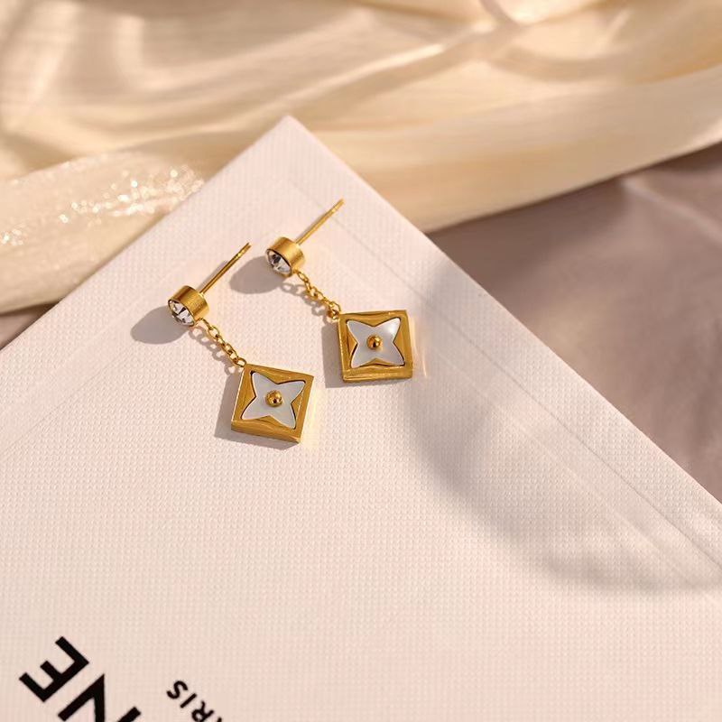 Boucles d'oreilles acier doré LOUIS VUITTON