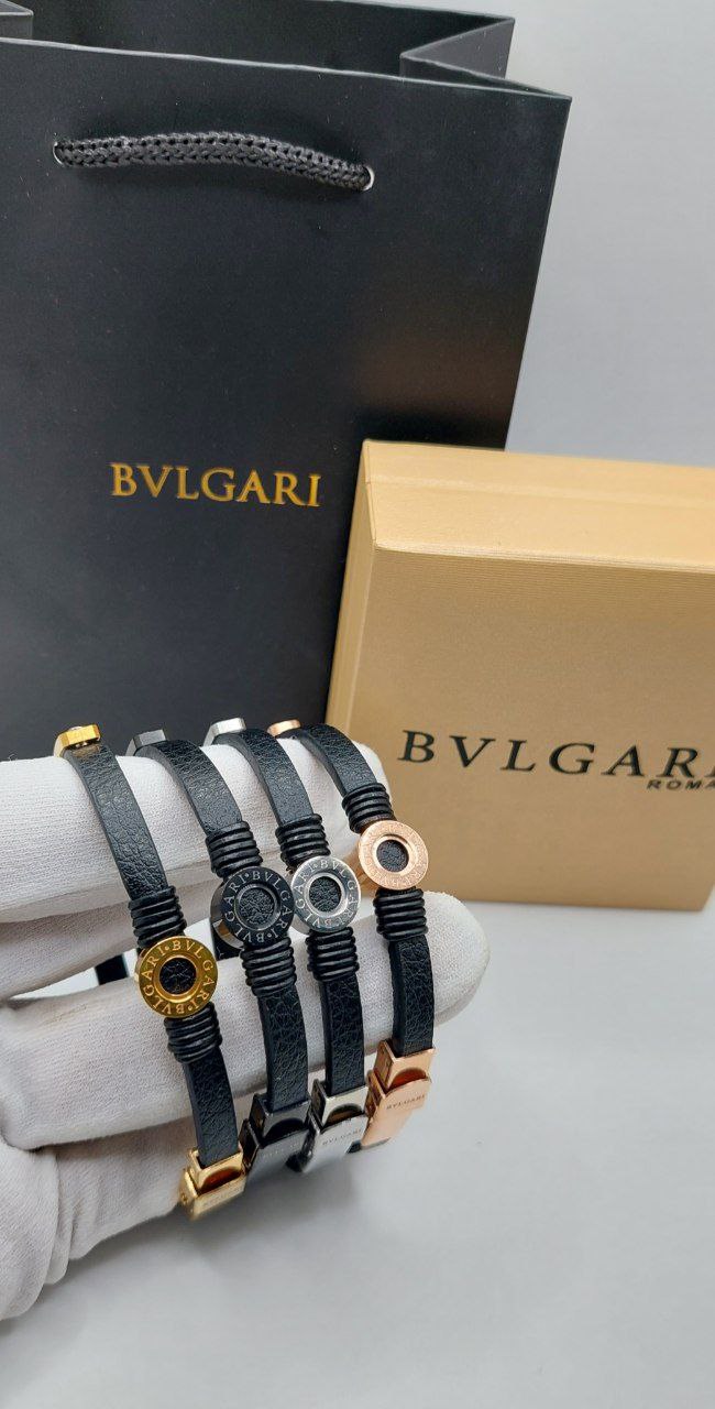 Bracelet cuir homme BVLGARI