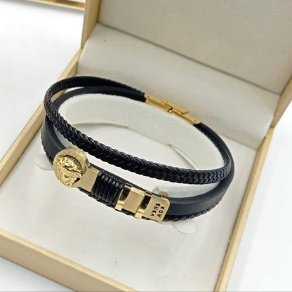 Bracelet homme cuir VERSACE