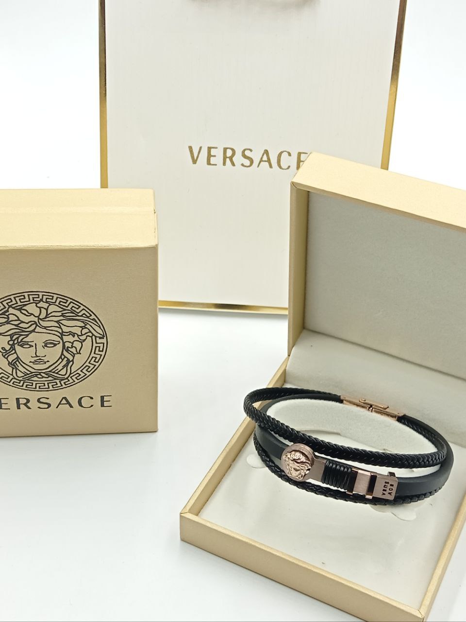Bracelet homme cuir VERSACE