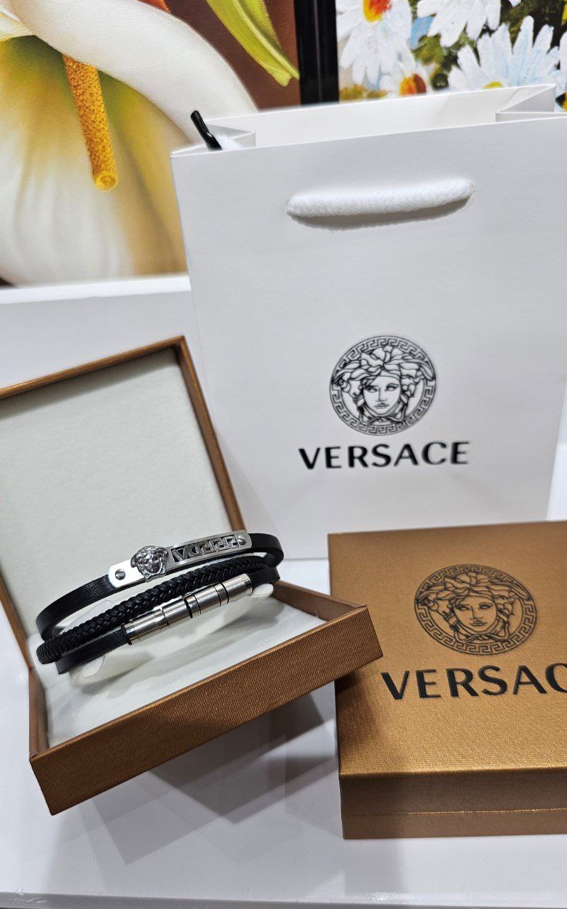 Bracelet homme cuir VERSACE