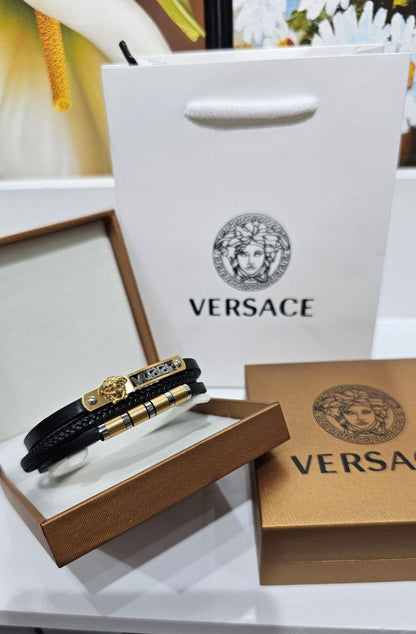 Bracelet homme cuir VERSACE