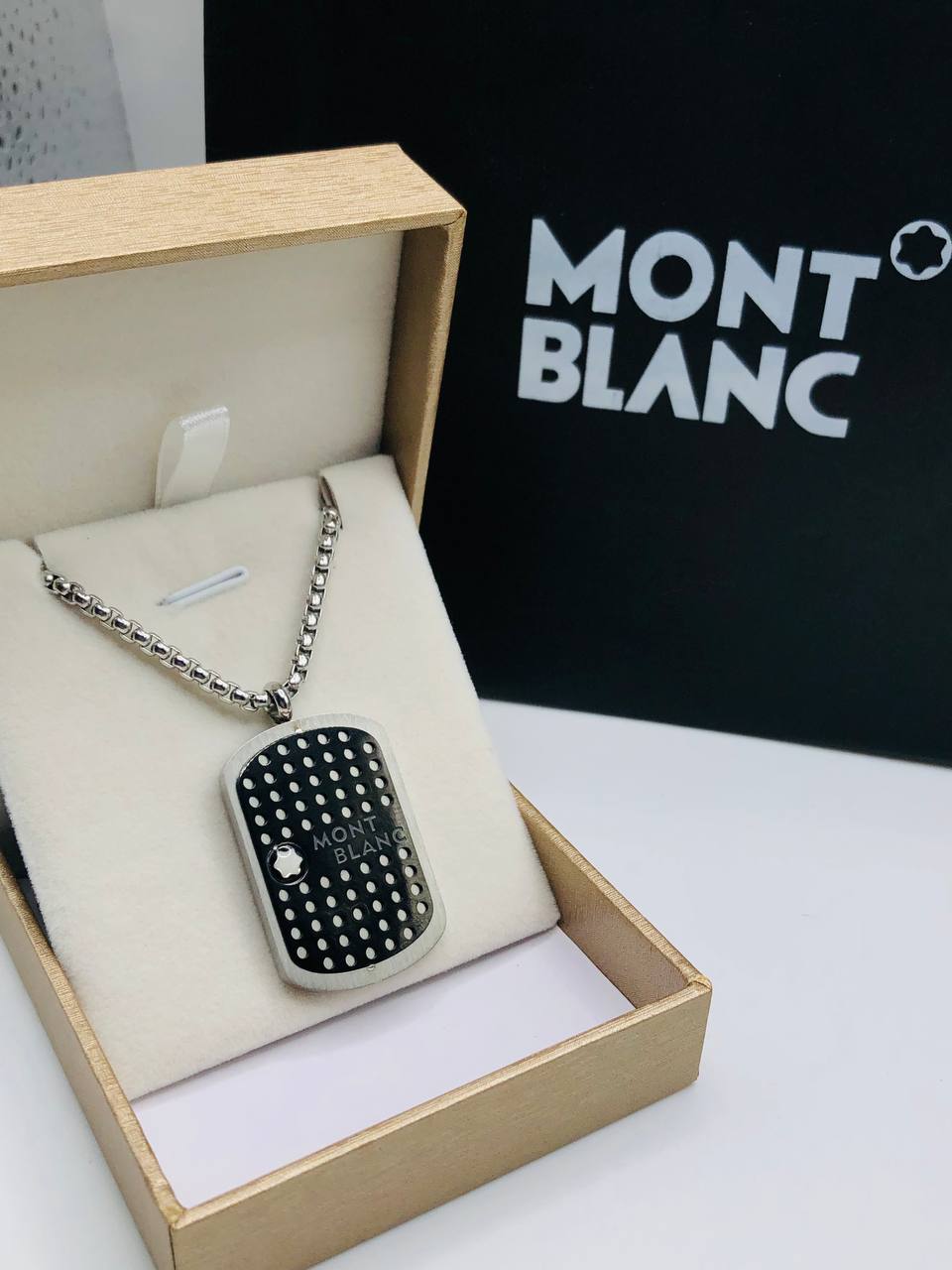 Collier acier homme MONT BLANC