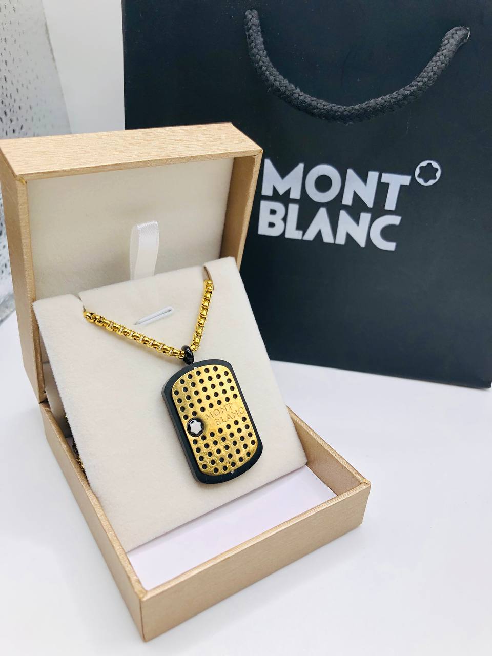 Collier acier homme MONT BLANC