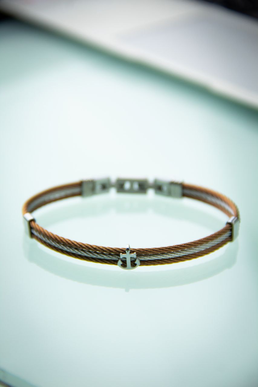 Bracelet homme acier câble
