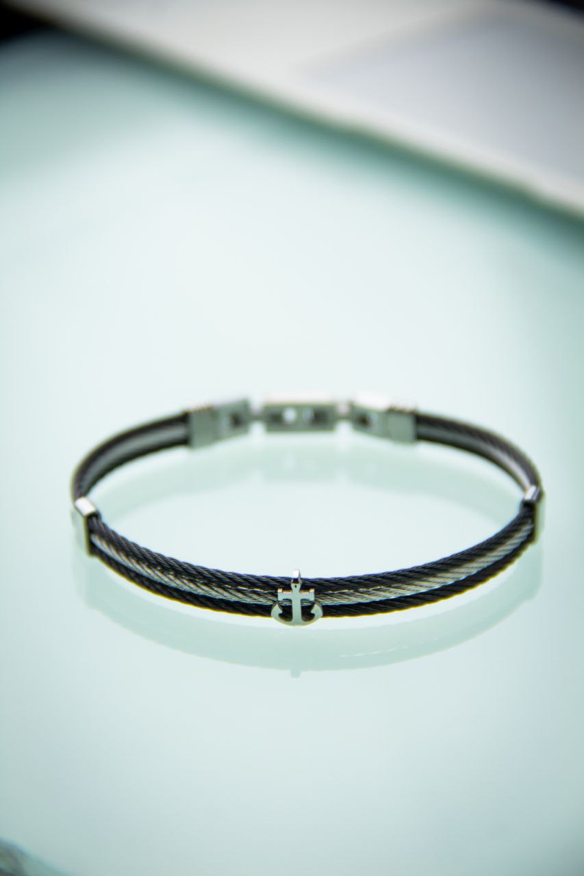 Bracelet homme acier câble