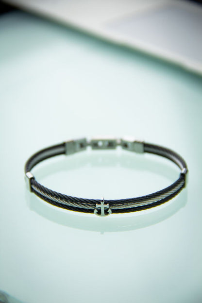 Bracelet homme acier câble
