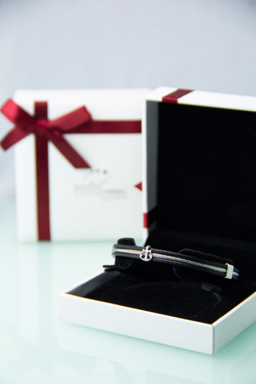 Bracelet homme acier câble