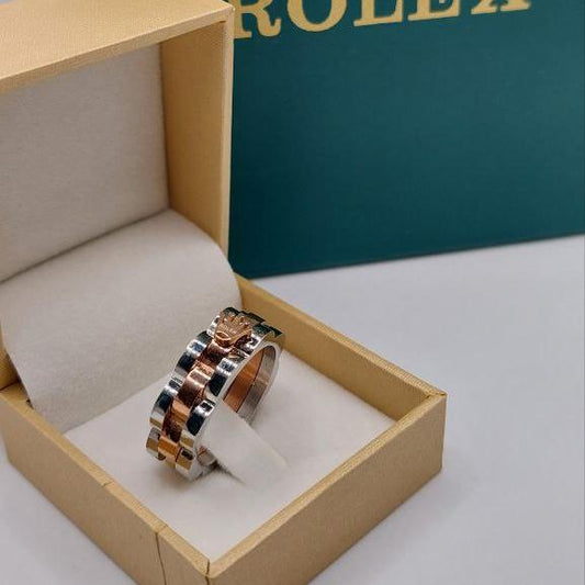 Bague unisexe acier ROLEX