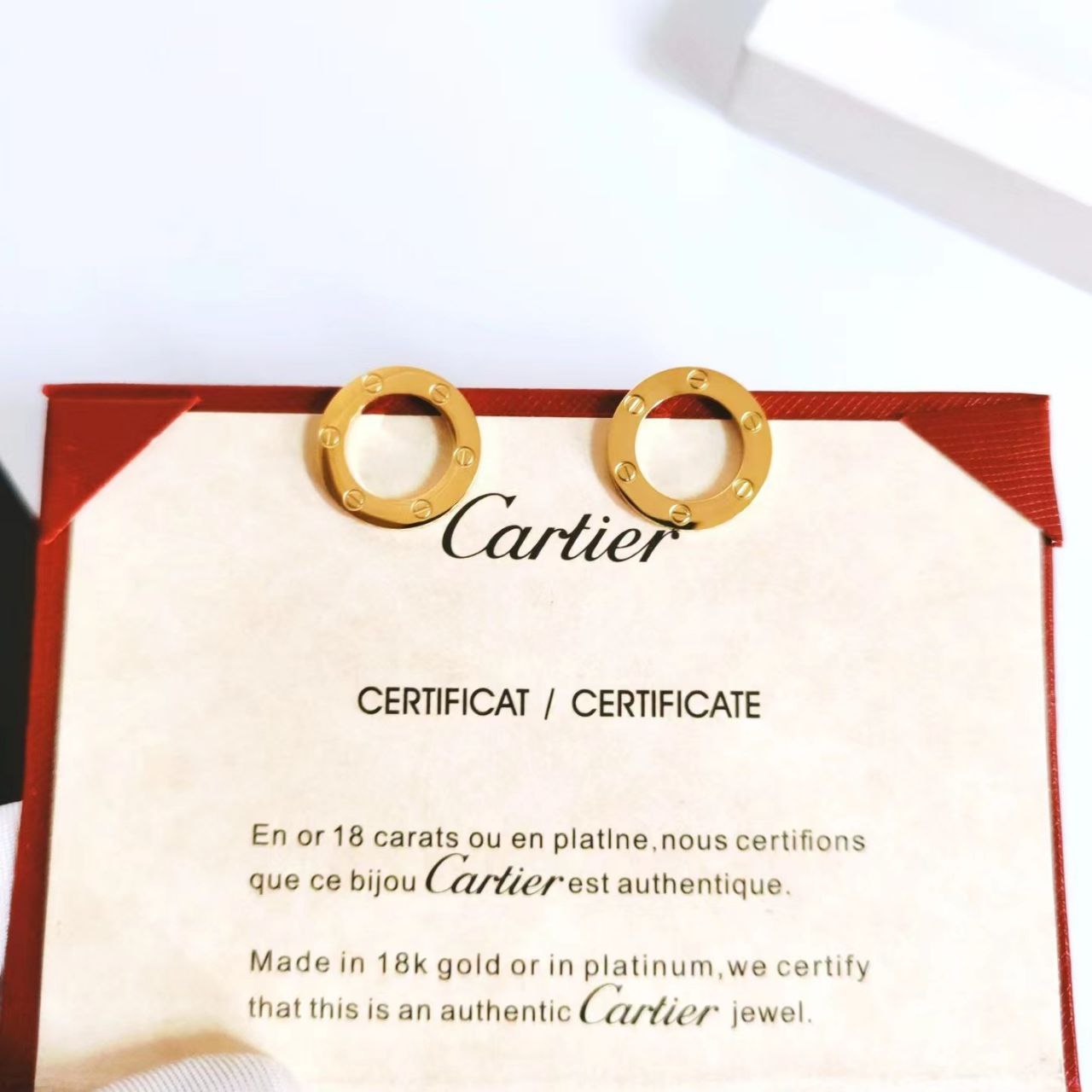 Boucles d'oreilles acier Cartier LØVE