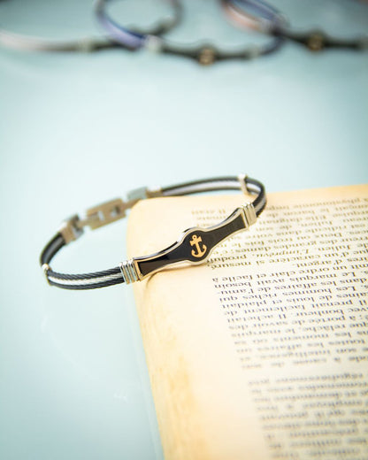 Bracelet homme acier câble THEODORA'S