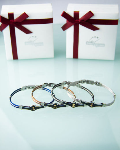 Bracelet homme acier câble THEODORA'S