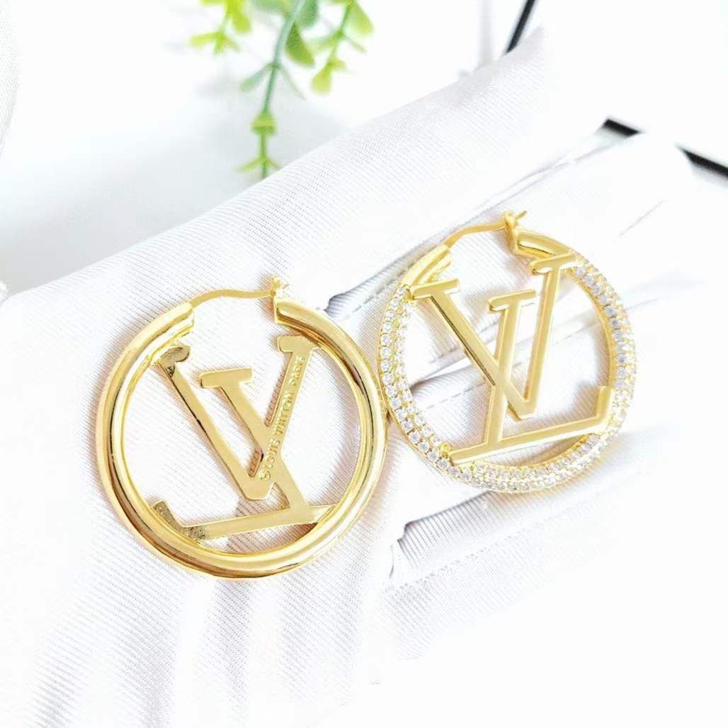 Boucles d'oreilles LOUIS VUITTON strass