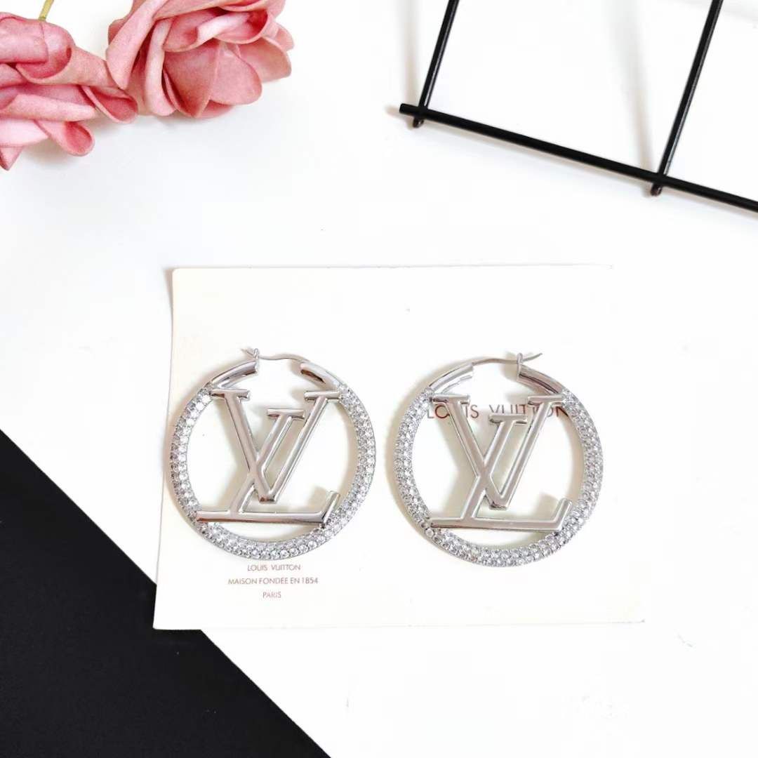 Boucles d'oreilles LOUIS VUITTON strass