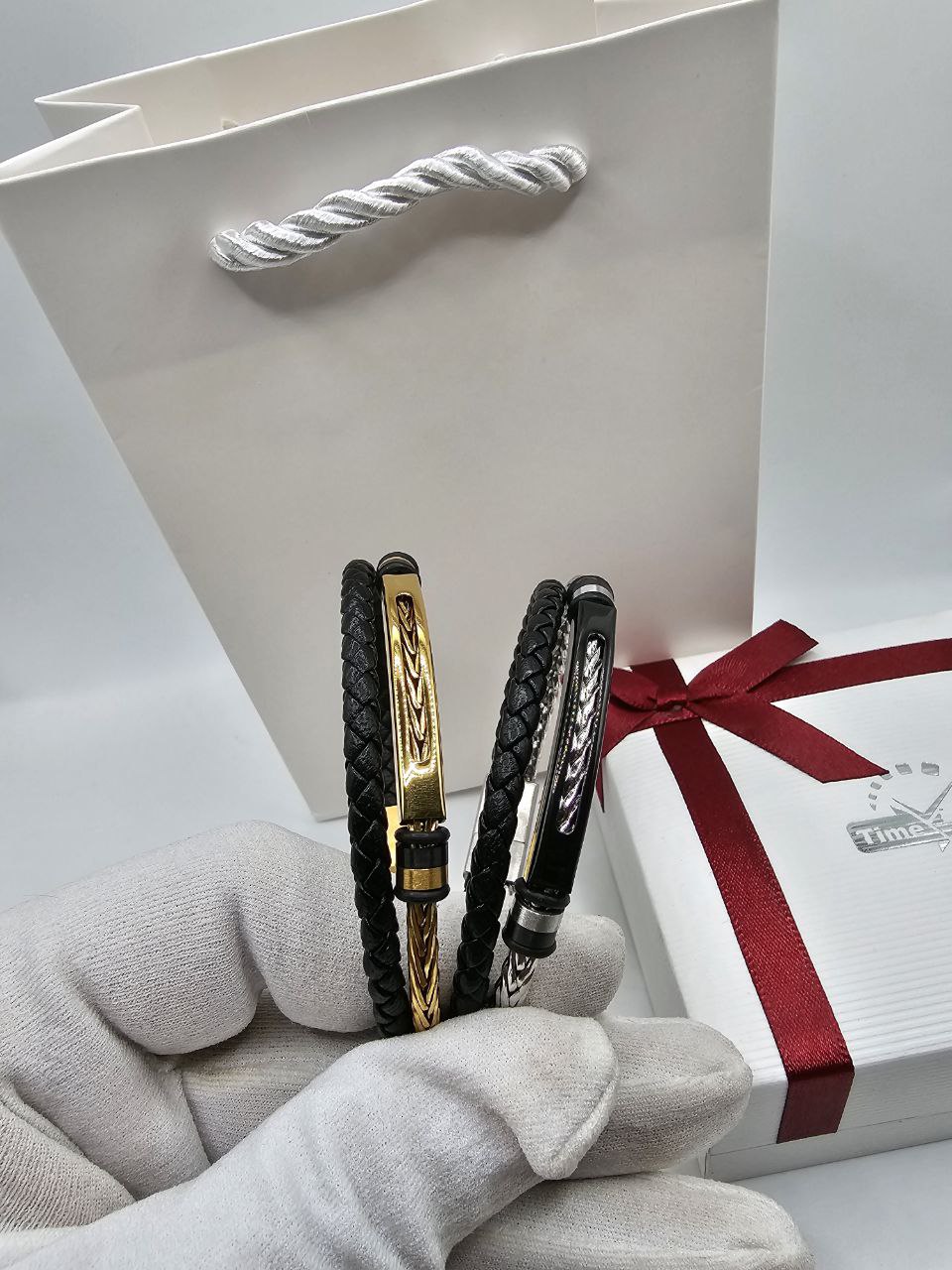 Bracelet homme cuir / acier