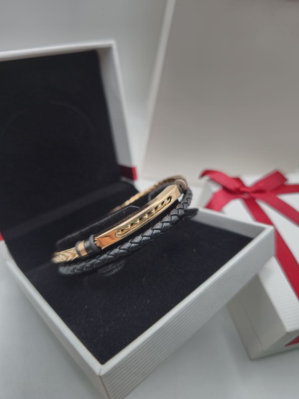 Bracelet homme cuir / acier