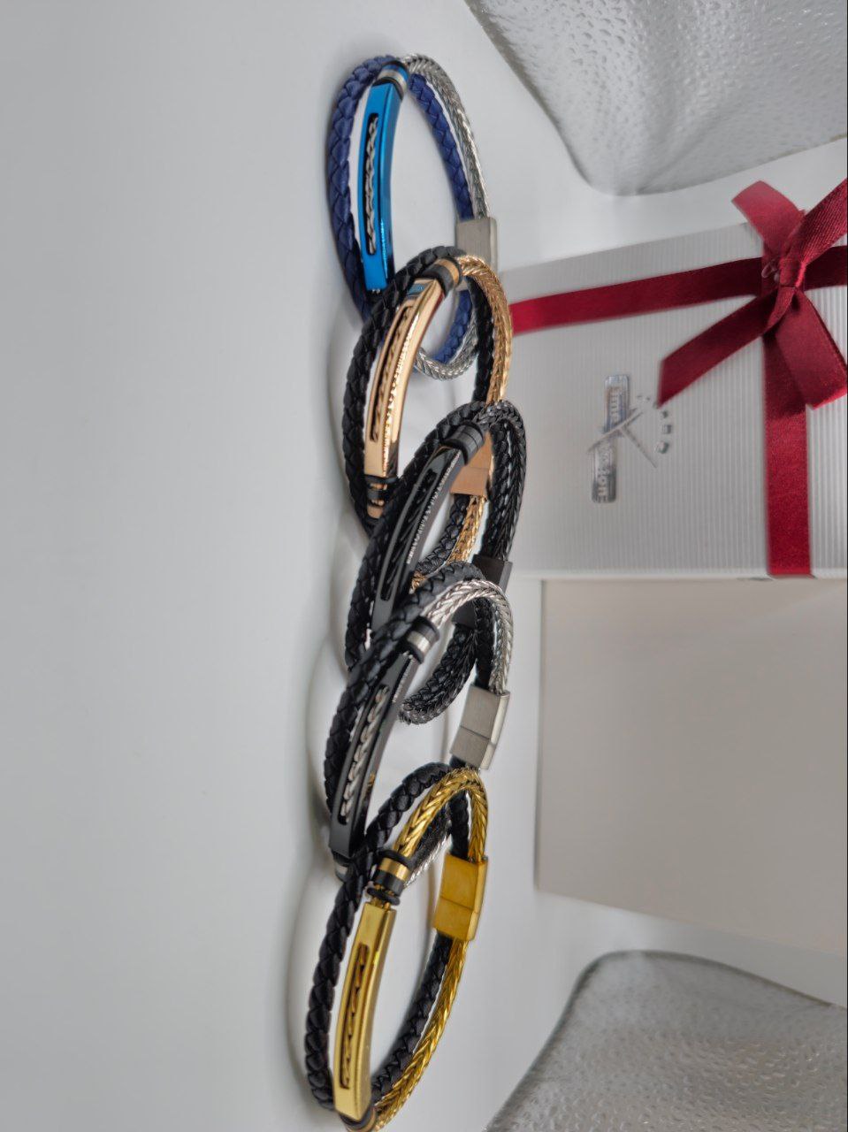 Bracelet homme cuir / acier