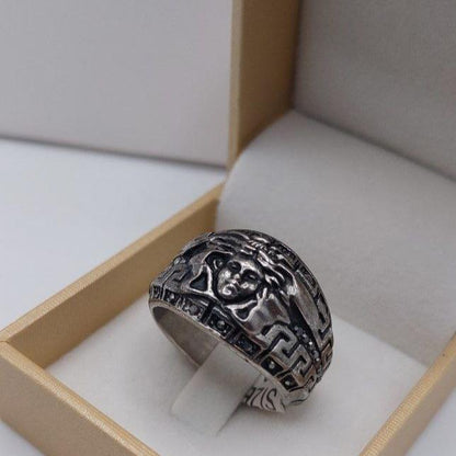 Bague homme acier VERSACE