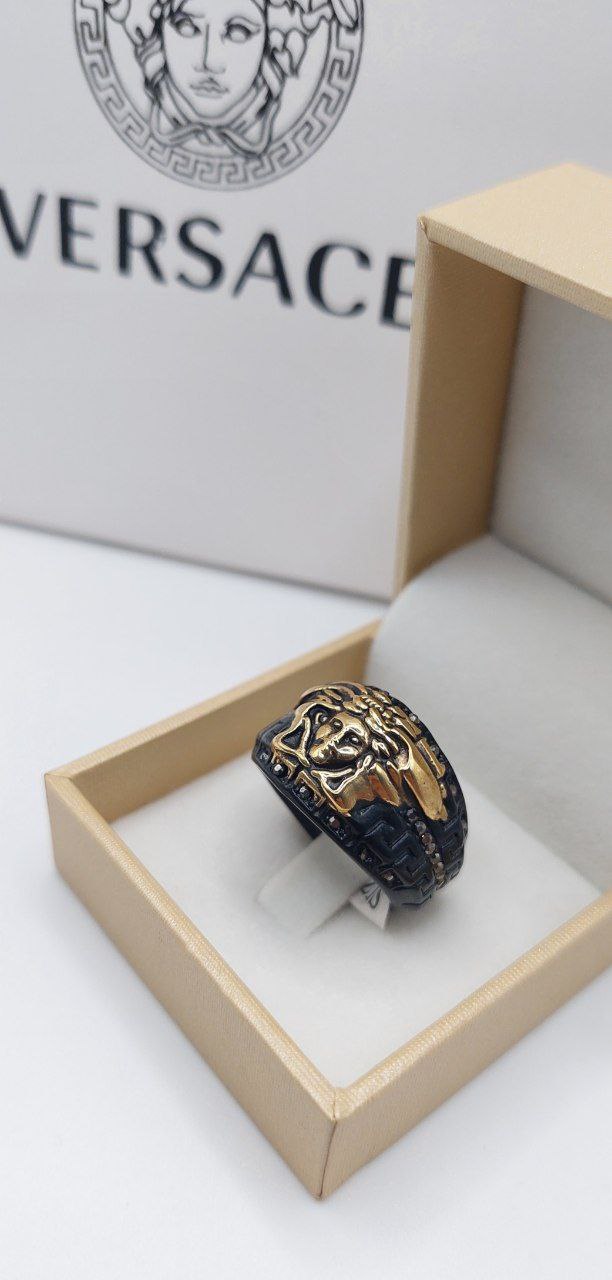 Bague homme acier VERSACE