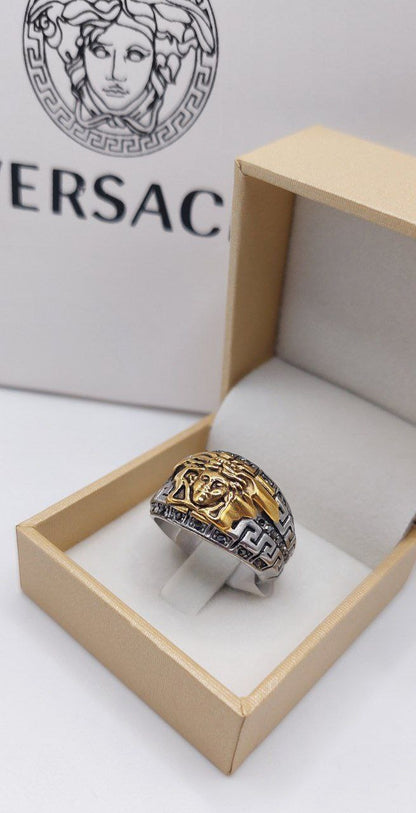 Bague homme acier VERSACE