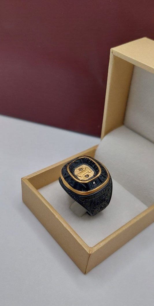 Bague homme acier CHAMPION1