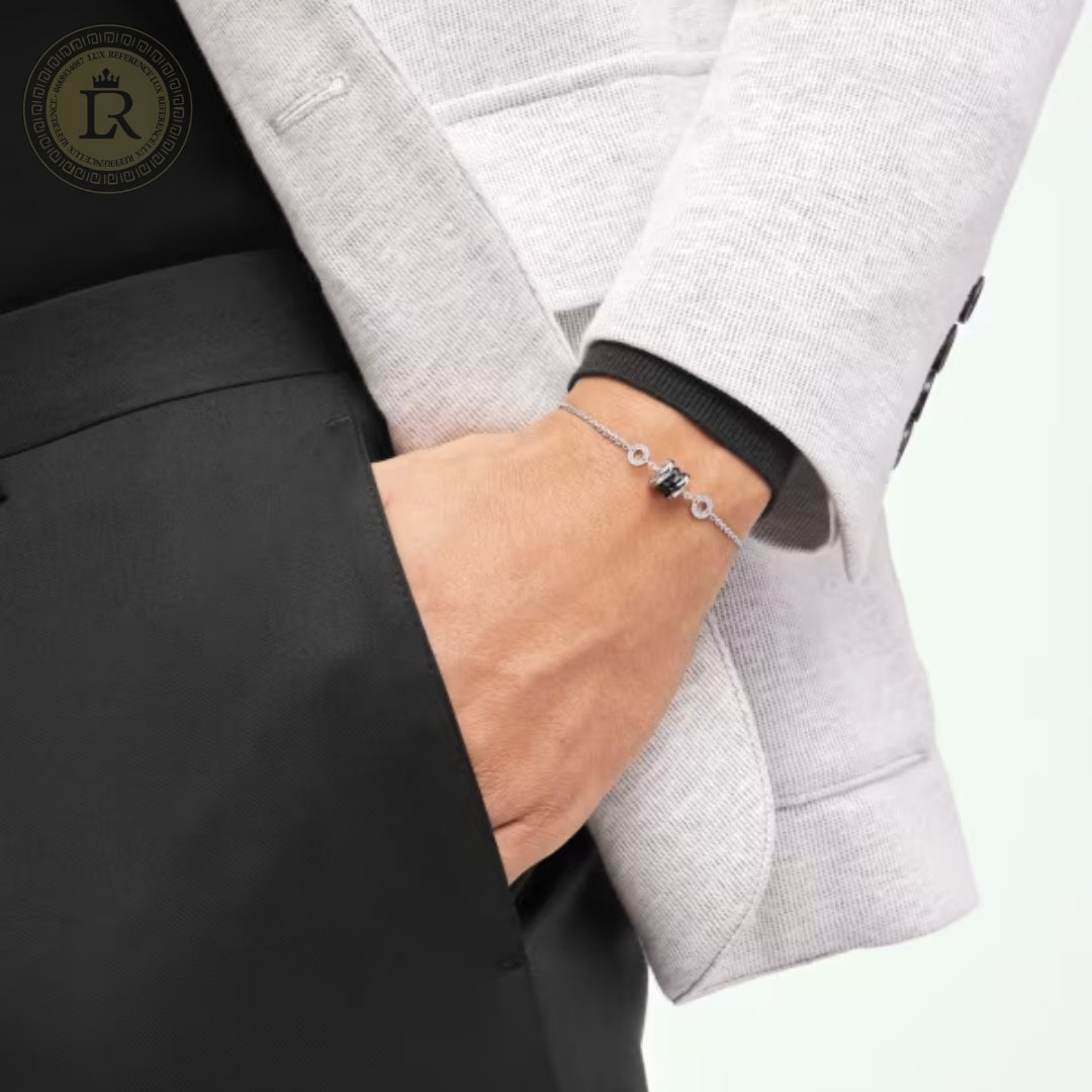 Gourmette Bvlgari Save The Children, or blanc, céramique noire