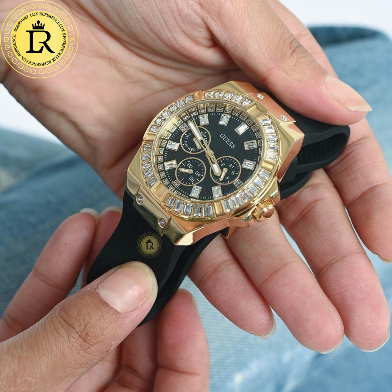 Montre Guess Venus GW0118L2 bracelet silicone noir