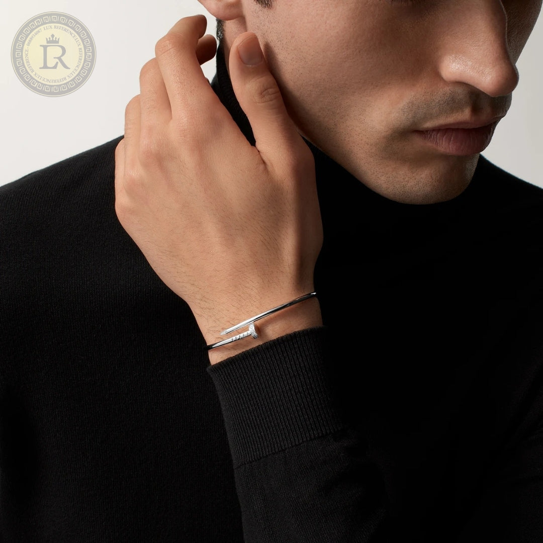 Bracelet Cartier Juste un Clou, petit modèle, diamants, or gris