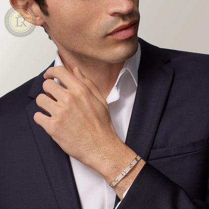 Bracelet Cartier LOVE pavé, Or rose, diamants