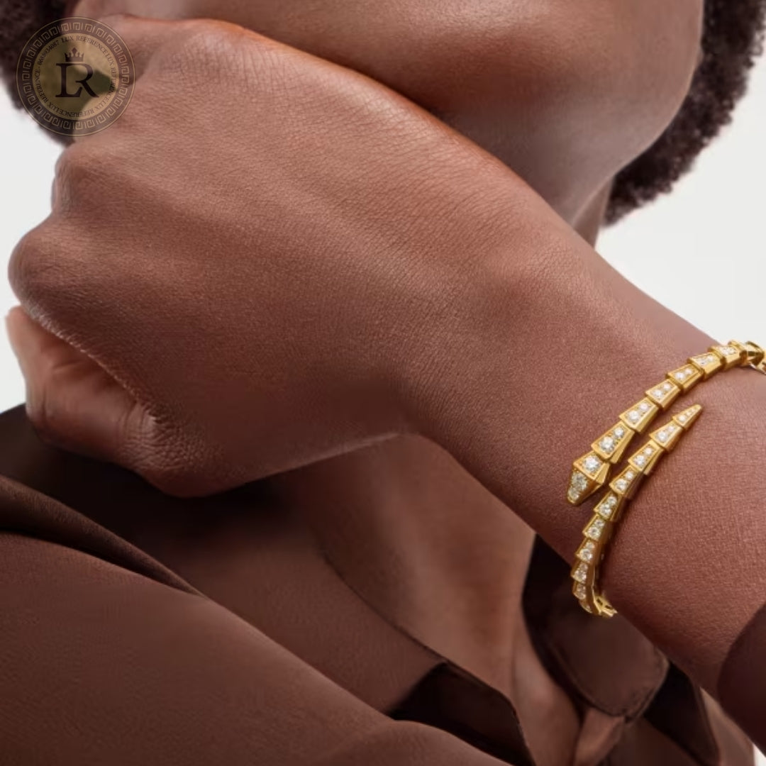 Bracelet Bvlgari Serpenti Viper Diamonds, or jaune