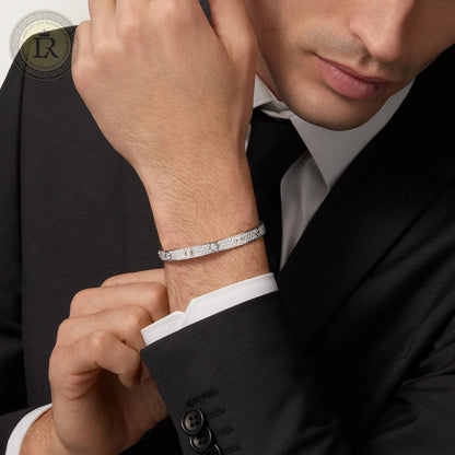 Bracelet Cartier LOVE pavé, Or gris, diamants