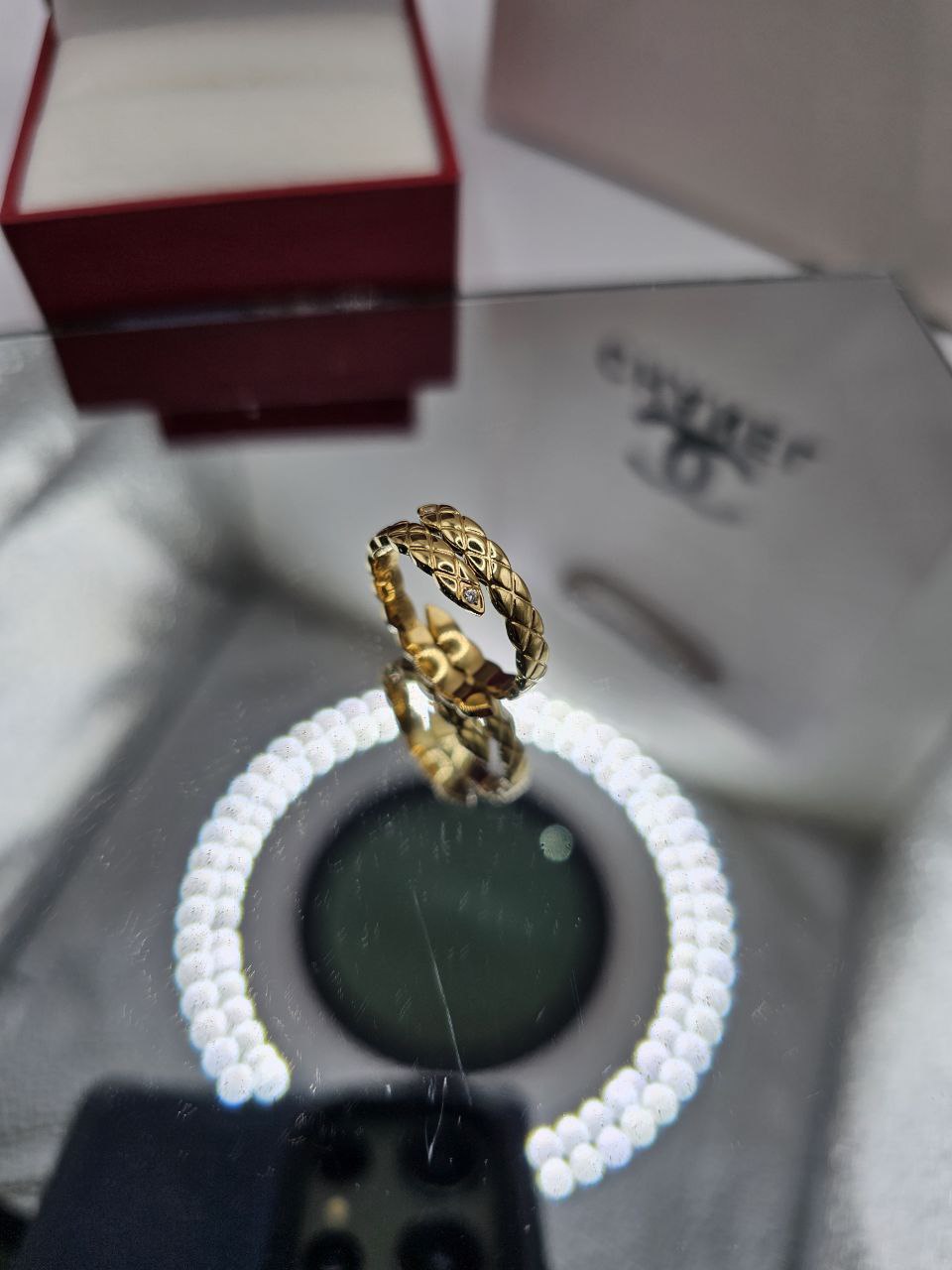 Bague femme acier doré CRUSH de CHANEL