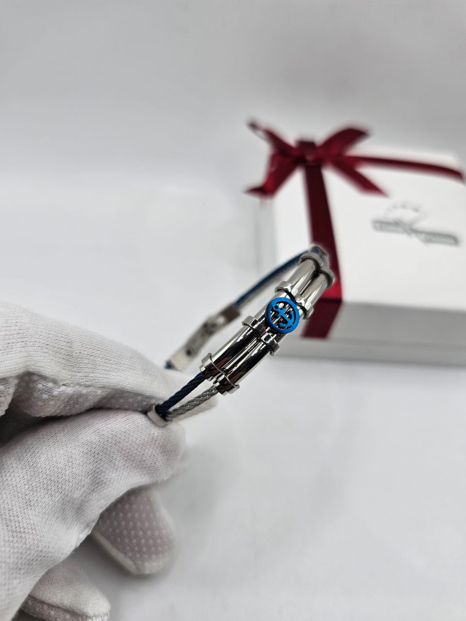 Bracelet homme câble ANCRE ⚓️ acier