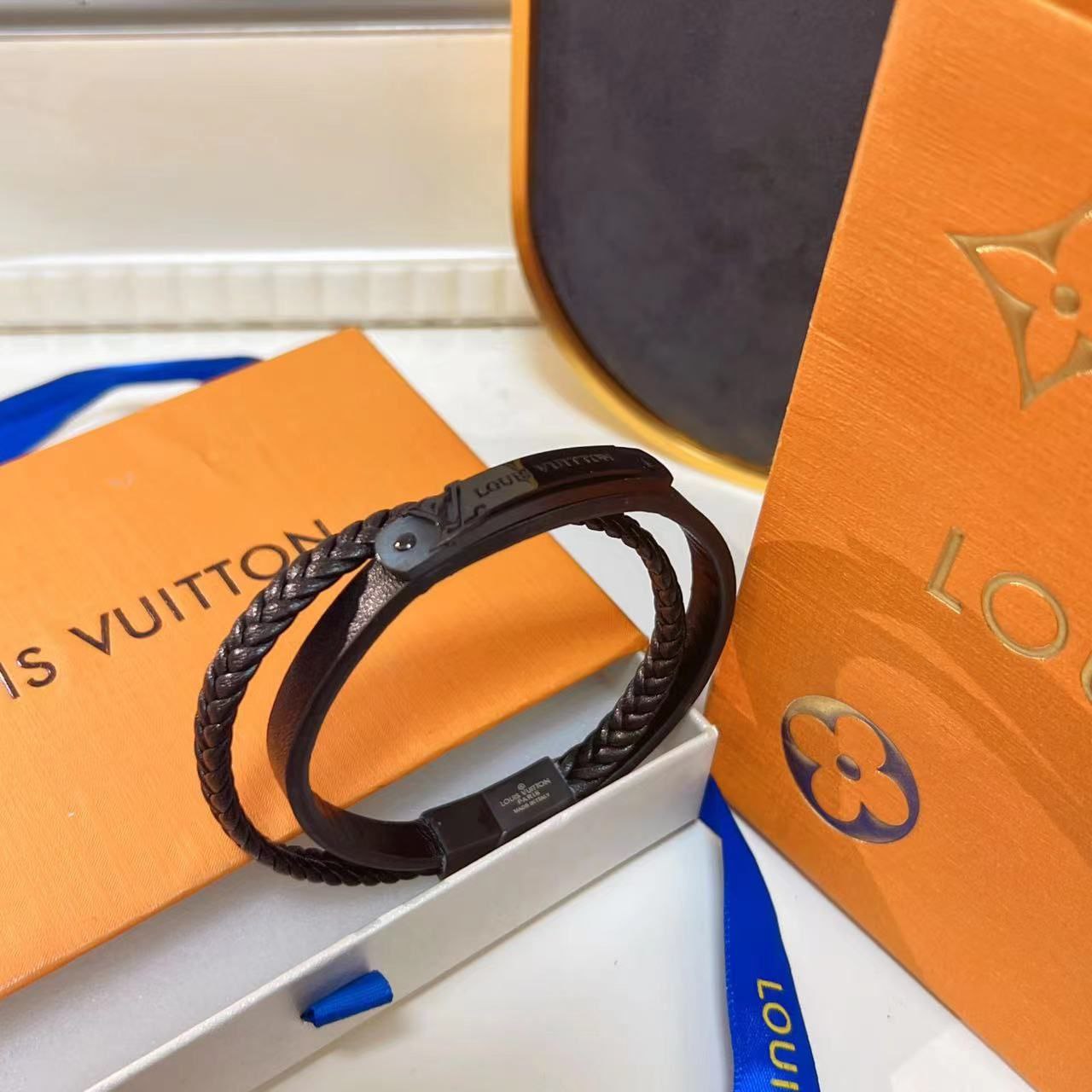 Bracelet cuir noir homme LOUIS VUITTON
