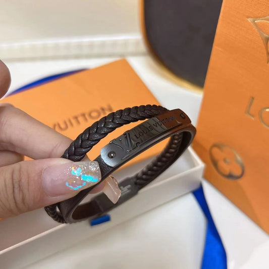 Bracelet cuir noir homme LOUIS VUITTON