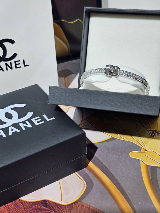 Bracelet femme acier CHANEL strass