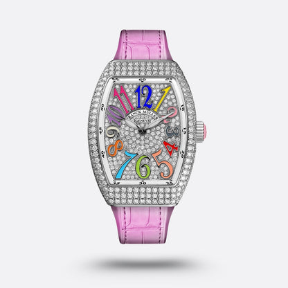 Franck Muller Cintrée Curvex Rêves en Couleurs Sertie de Diamants